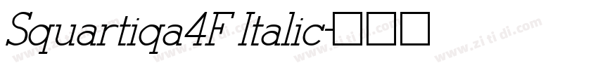 Squartiqa4F Italic字体转换